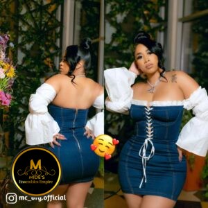 Jeans mix corset dress