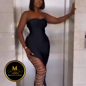 Sexy black chain dress