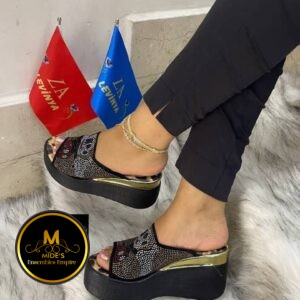 Turkey stoned Wedge Shoe